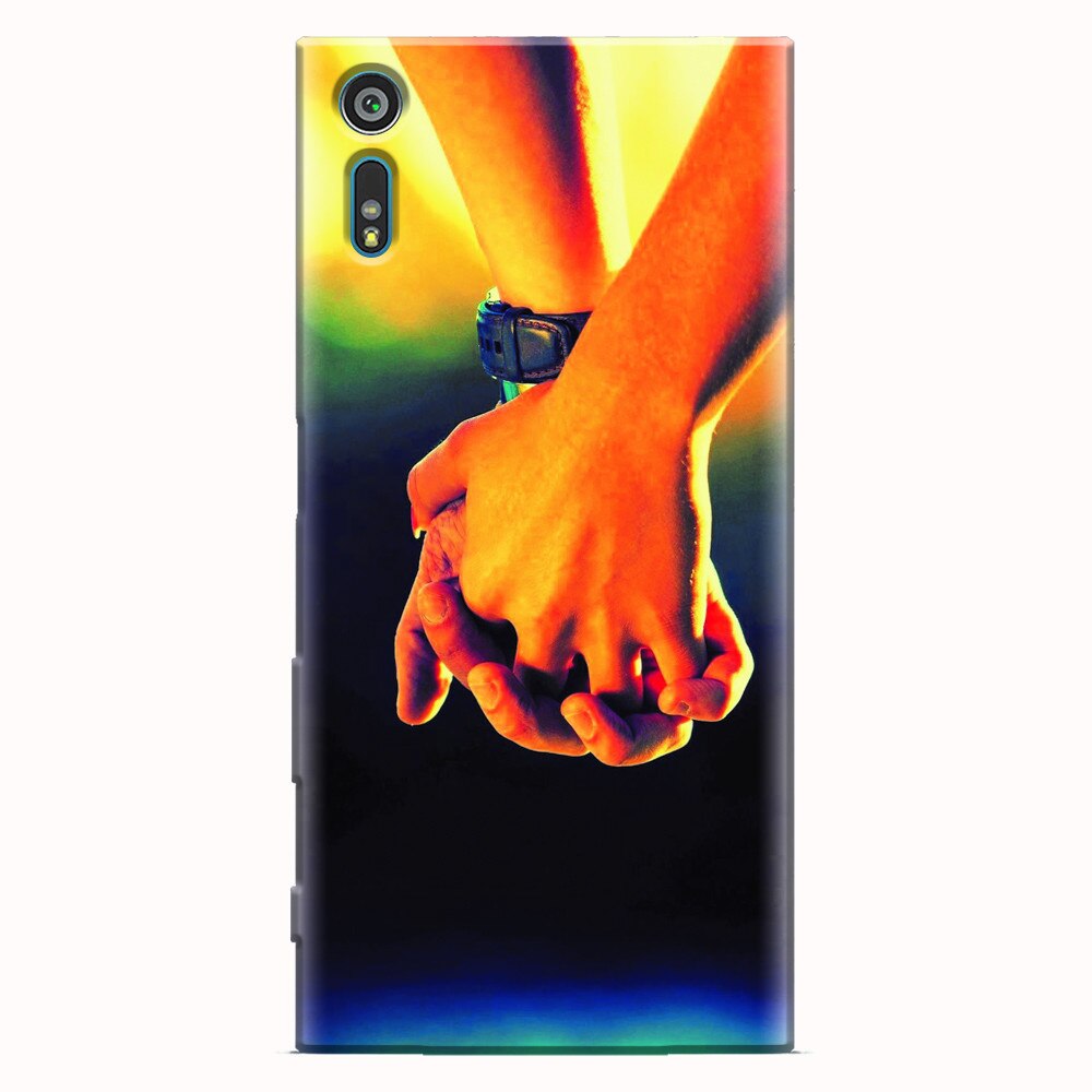Husa silicon pentru Sony Xperia XZ, Couple Holding Hands