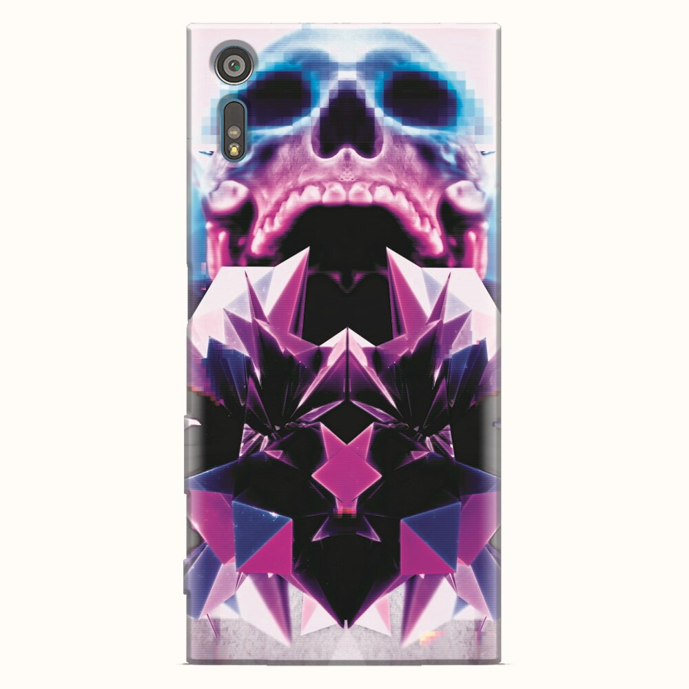 Husa silicon pentru Sony Xperia XZ, Abstract Framed Skull