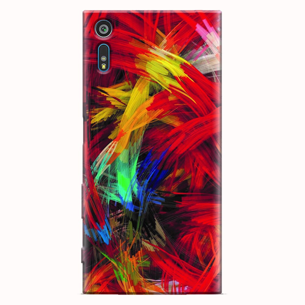 Husa silicon pentru Sony Xperia XR, Colorful Digital Painting Strokes