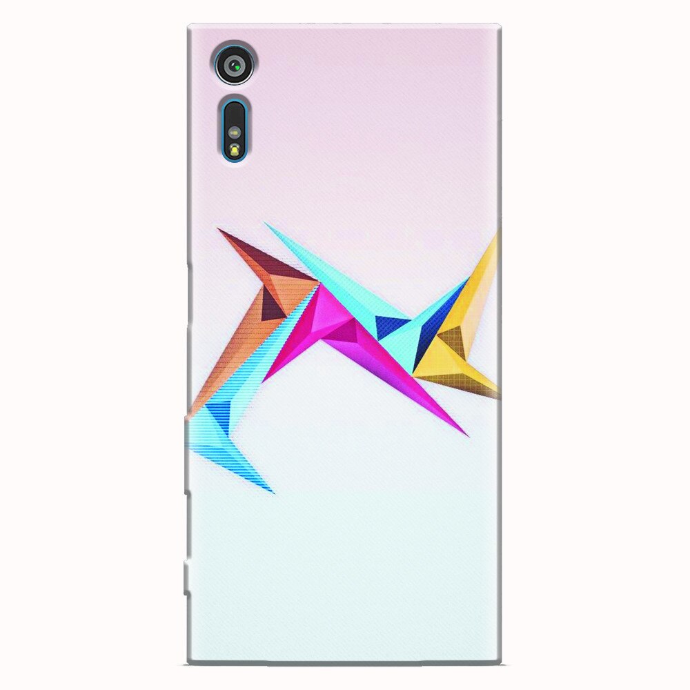 Husa silicon pentru Sony Xperia XZ, Abstract Minimalistic Colors Triangles
