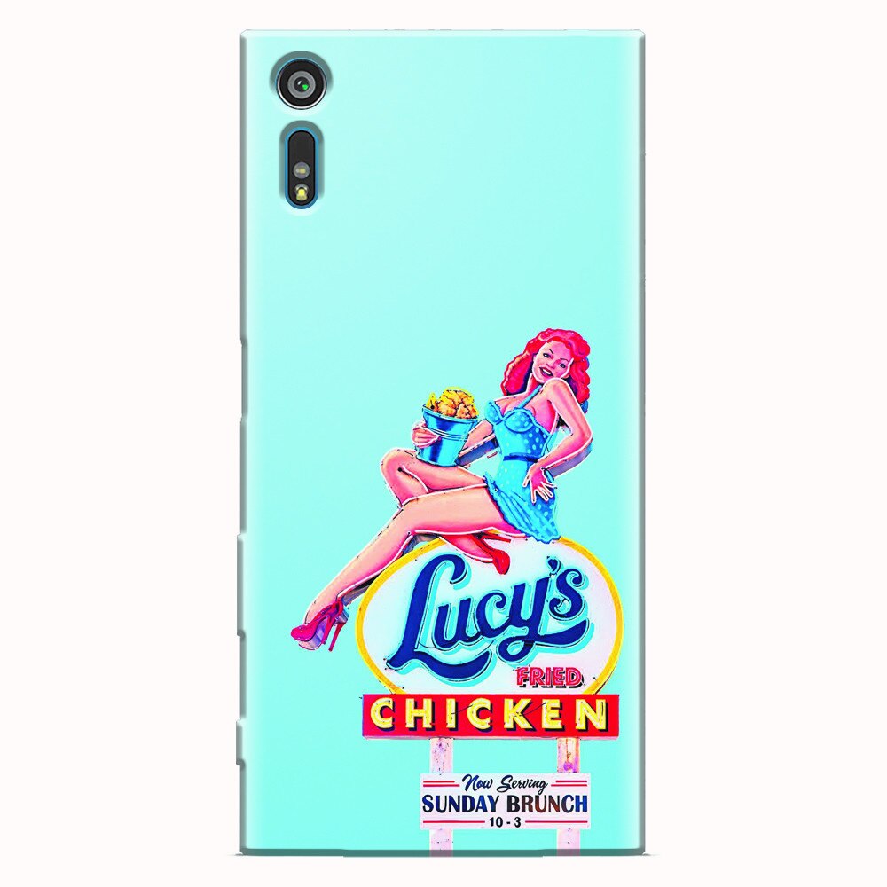 Husa silicon pentru Sony Xperia XZ, American Vintage Restaurant Sign