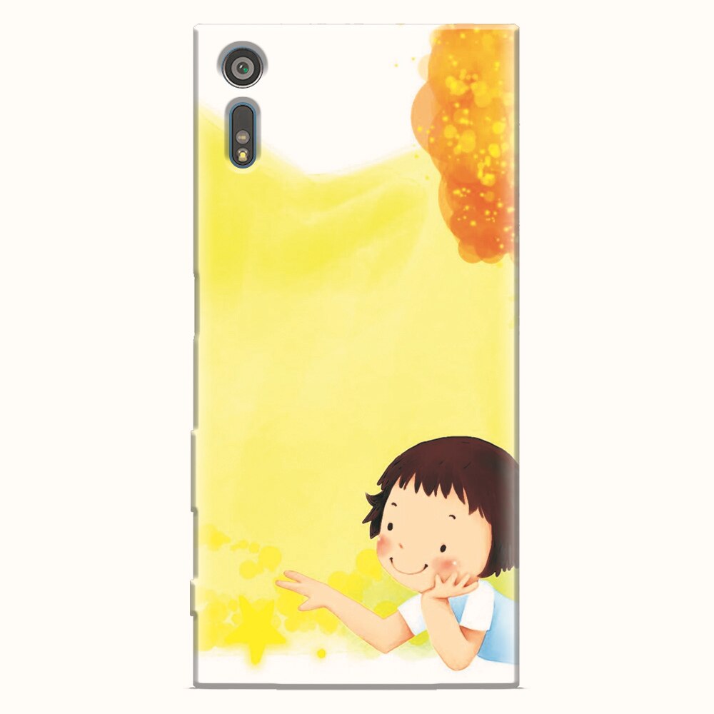 Husa silicon pentru Sony Xperia XZ, Child Autumn Paint Hd