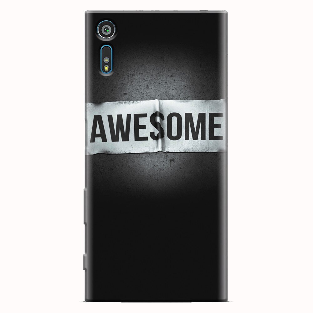 Husa silicon pentru Sony Xperia XR, Awesome Label Dark