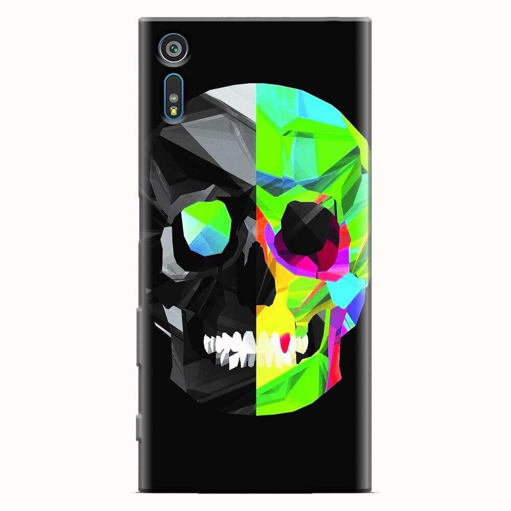 Husa silicon pentru Sony Xperia XZ, Colorful Skull