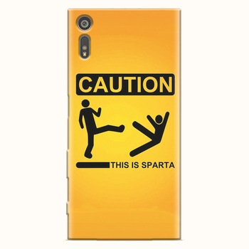 Husa silicon pentru Sony Xperia XR, This Is Sparta Funny Illustration Husa silicon pentru Sony Xperia XR, This Is Sparta Funny Illustration