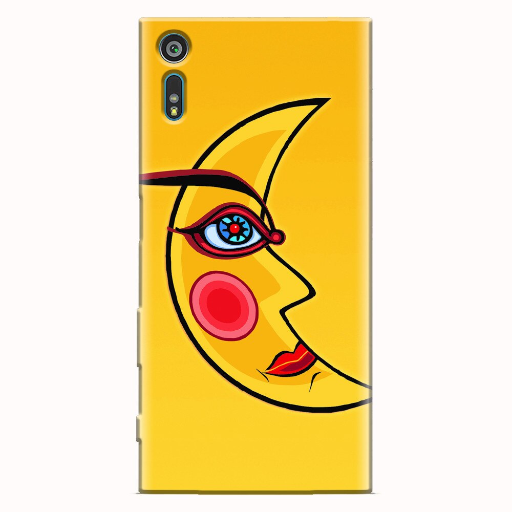 Husa silicon pentru Sony Xperia XZ, Yellow Moon
