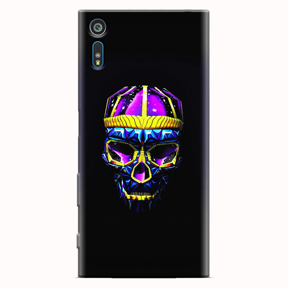 Husa silicon pentru Sony Xperia XZ, Colorfull Skull