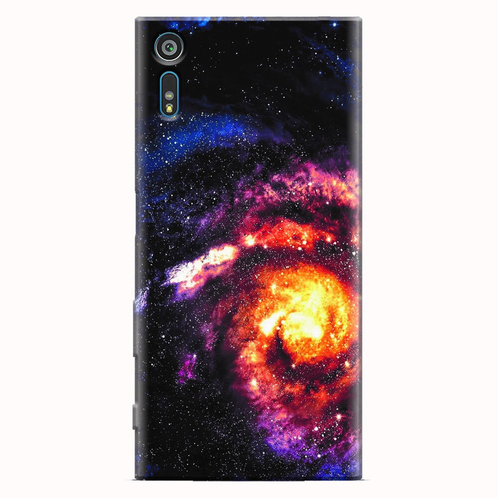 Husa silicon pentru Sony Xperia XZ, Spiral Galaxy Illustration