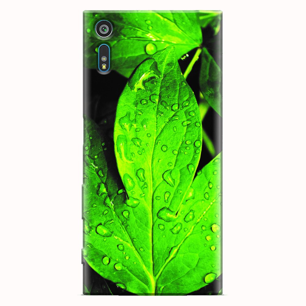 Husa silicon pentru Sony Xperia XZ, Leaves And Dew