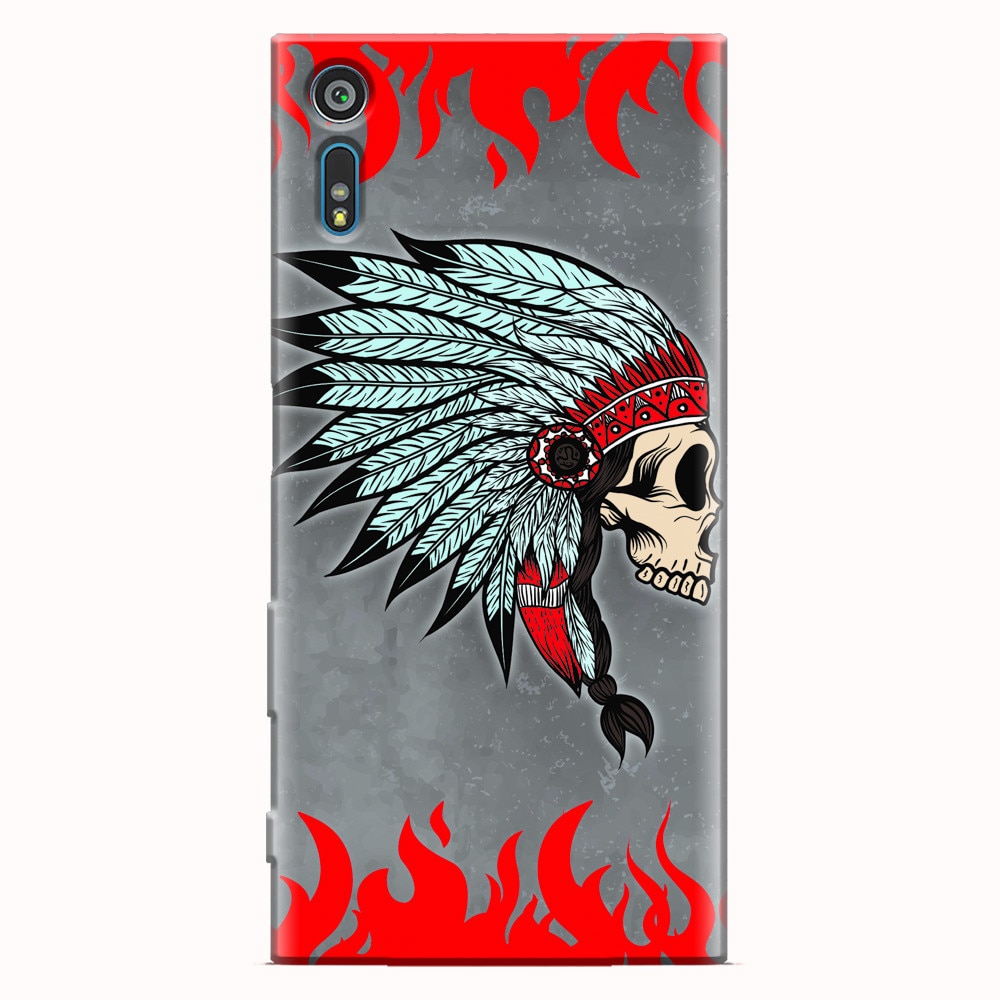 Husa silicon pentru Sony Xperia XZ, Indian Skull