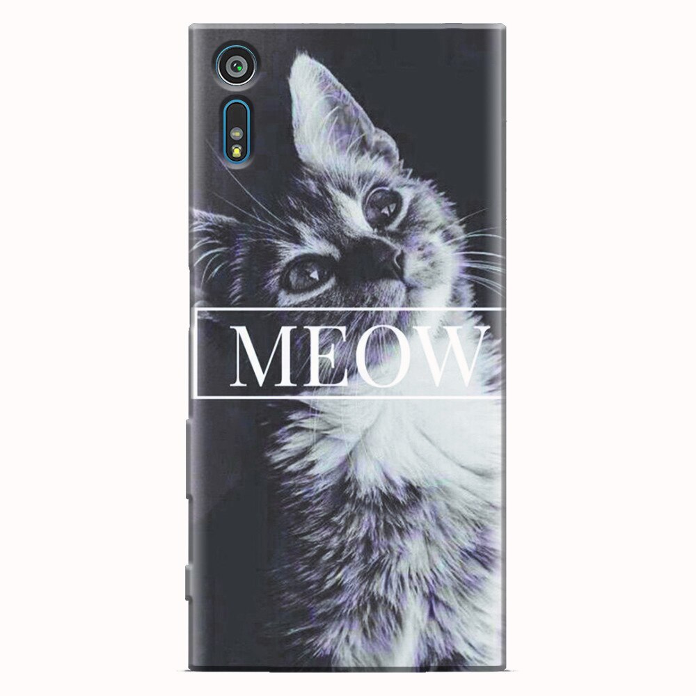 Husa silicon pentru Sony Xperia XR, Meow Cute Cat