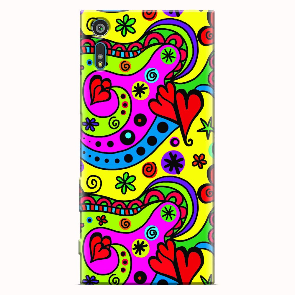 Husa silicon pentru Sony Xperia XZ, Heart Color