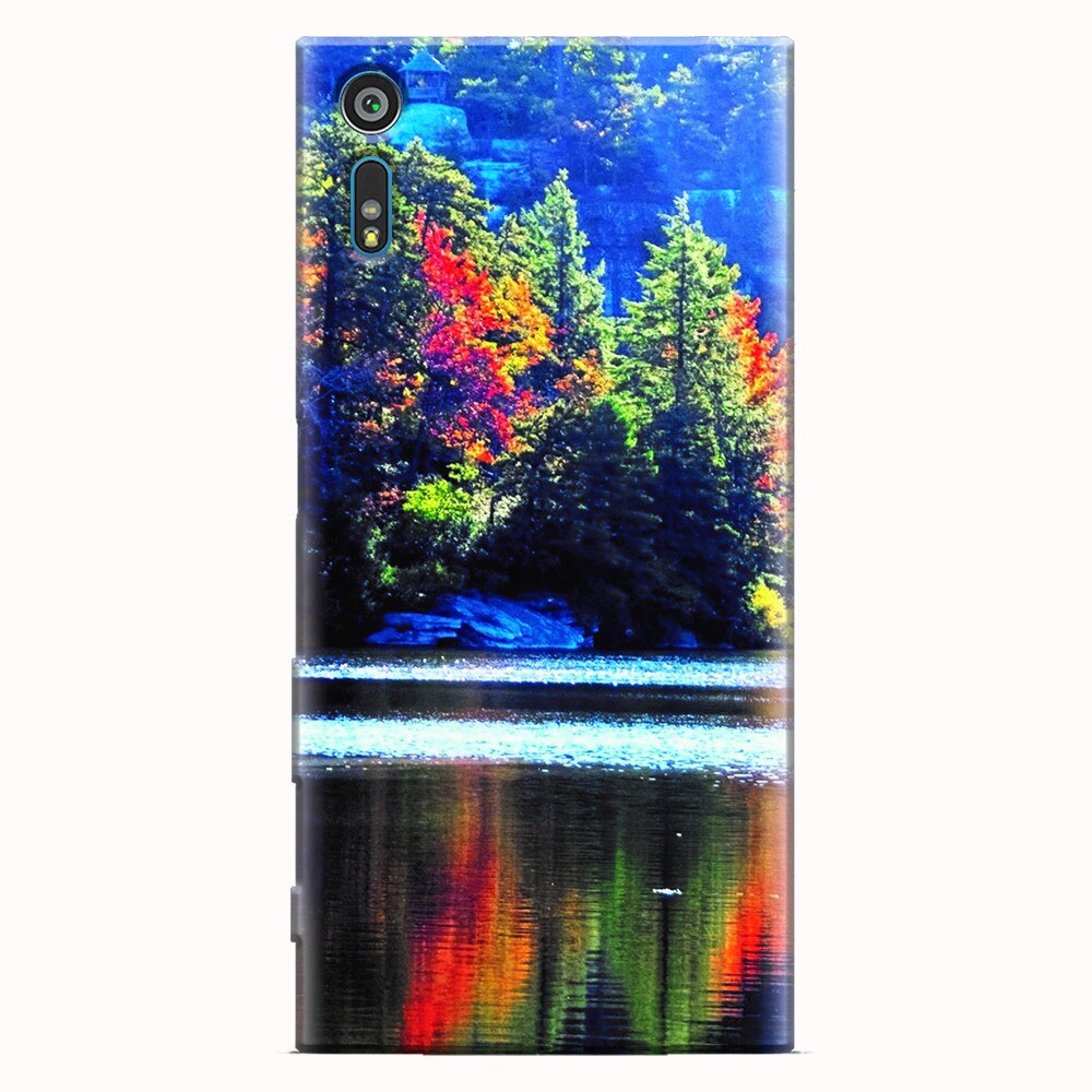 Husa silicon pentru Sony Xperia XZ, Lake Minnewaska Autumn