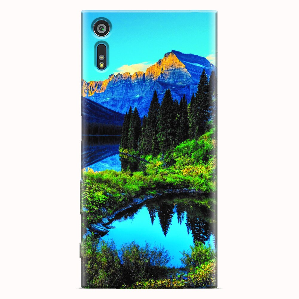Husa silicon pentru Sony Xperia XR, HDR Mountains Lake