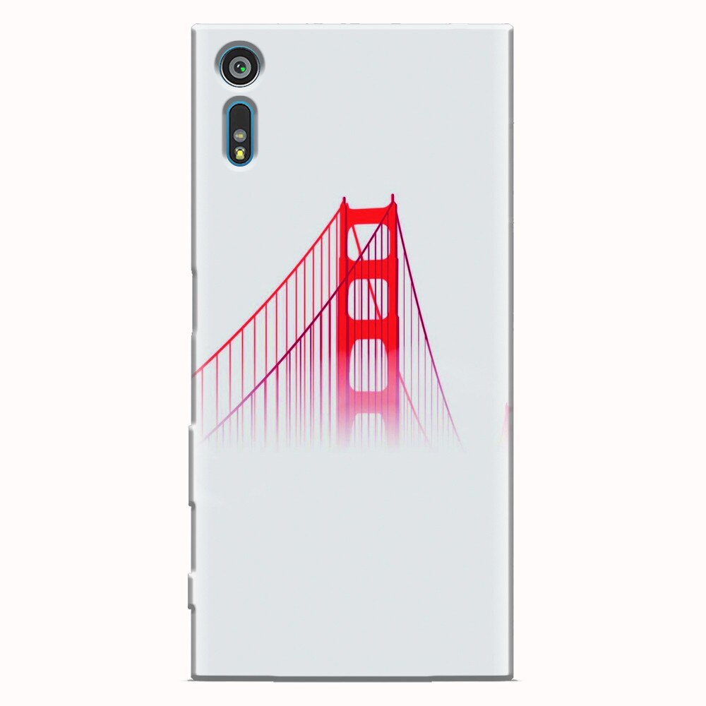 Husa silicon pentru Sony Xperia XZ, Red Bridge In Clouds