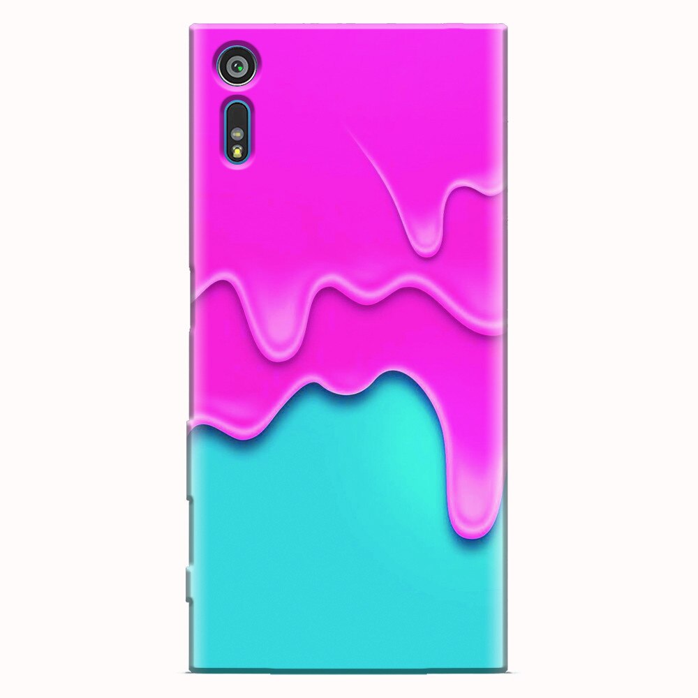 Husa silicon pentru Sony Xperia XZ, Pink Liquid Dripping