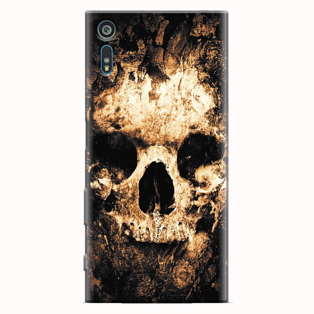 Husa silicon pentru Sony Xperia XZ, Zombie Skull
