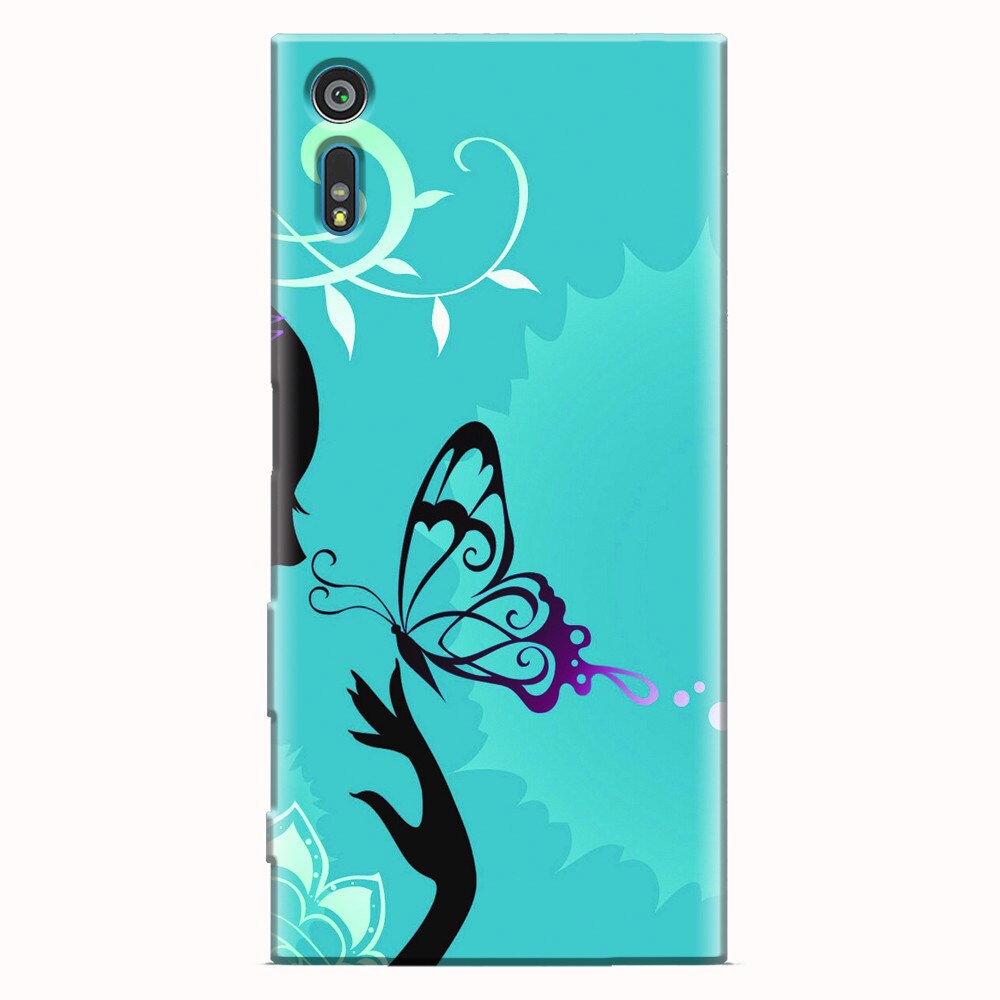 Husa silicon pentru Sony Xperia XR, Blue Butterfly