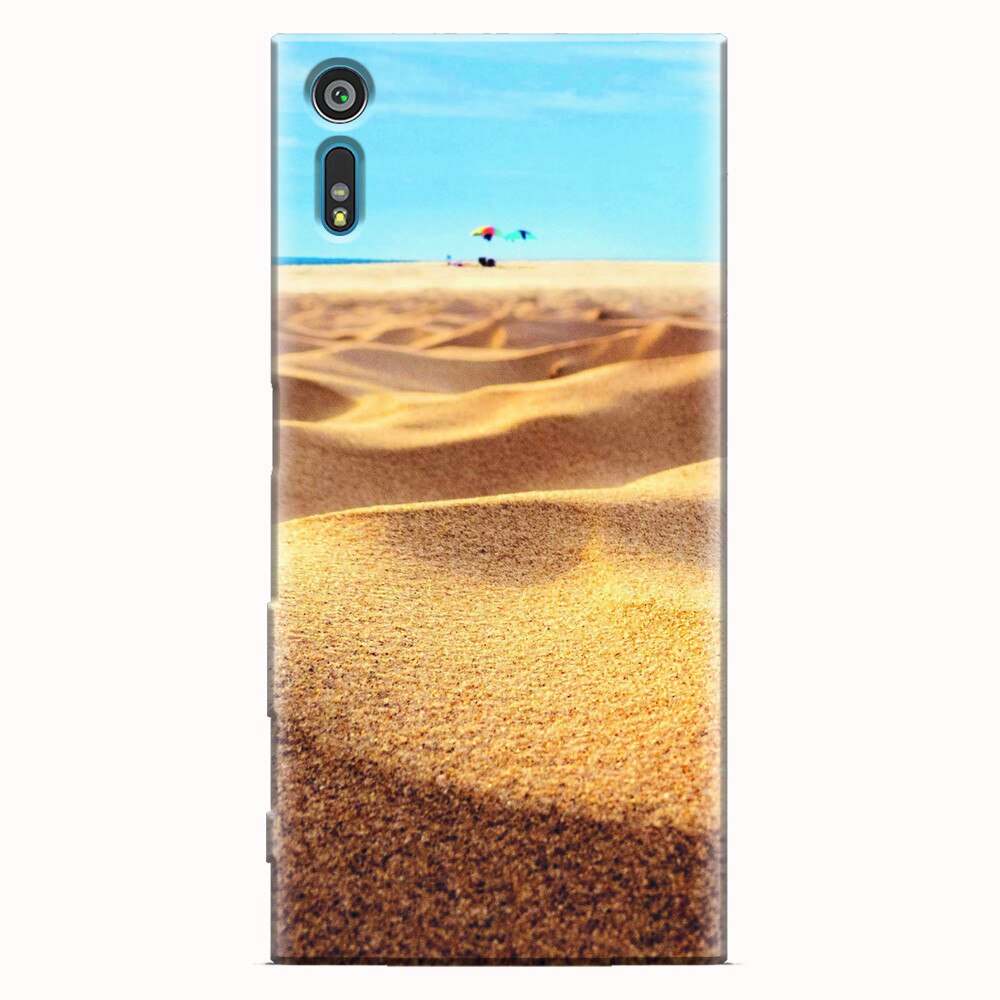 Husa silicon pentru Sony Xperia XR, Beach Sand Closeup Holiday