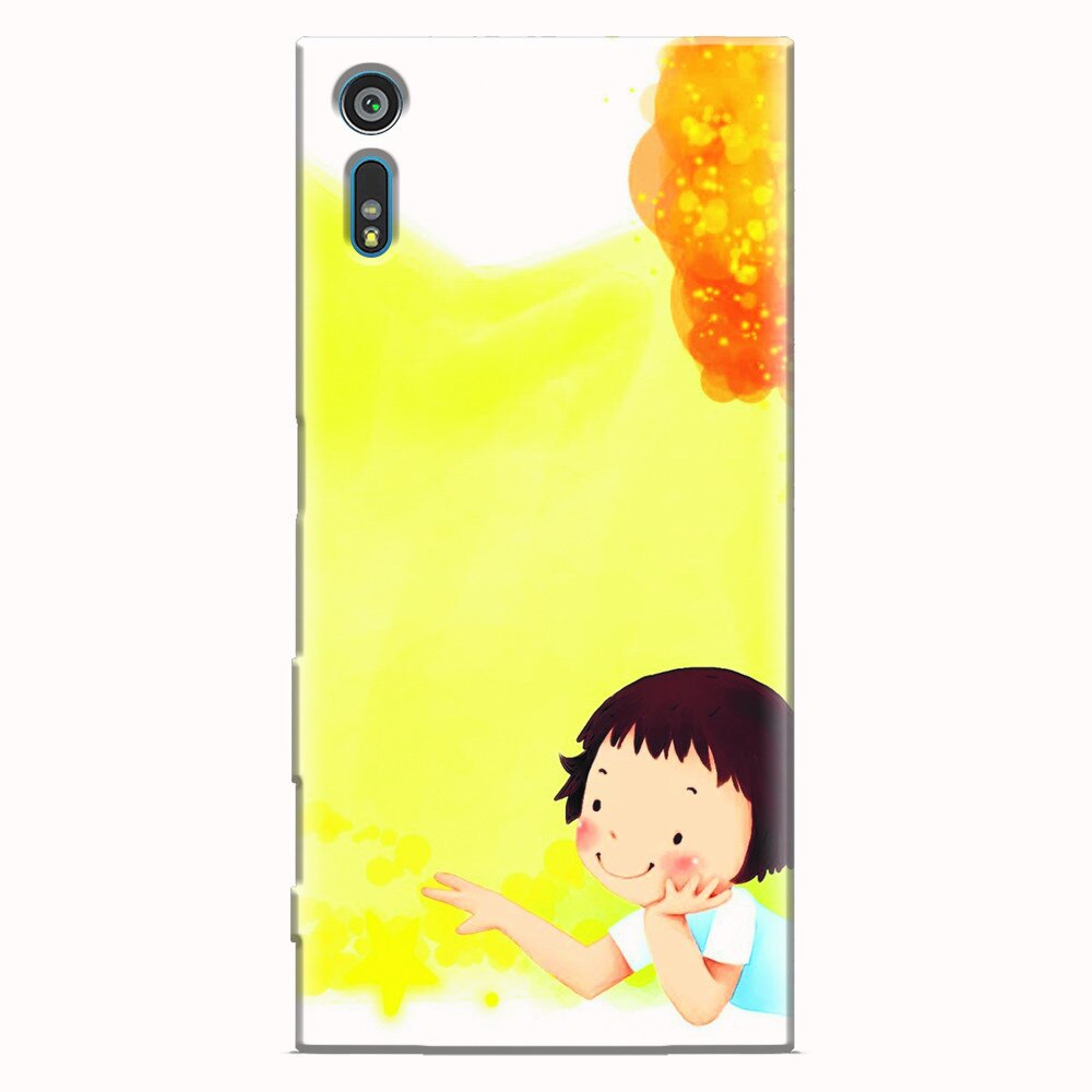 Husa silicon pentru Sony Xperia XR, Child Autumn Paint Hd