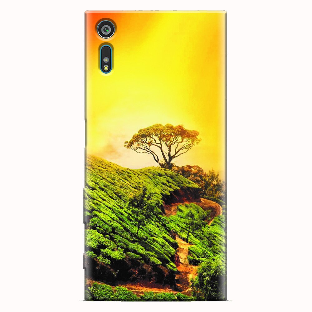 Husa silicon pentru Sony Xperia XR, Hill Top Tree Golden Light