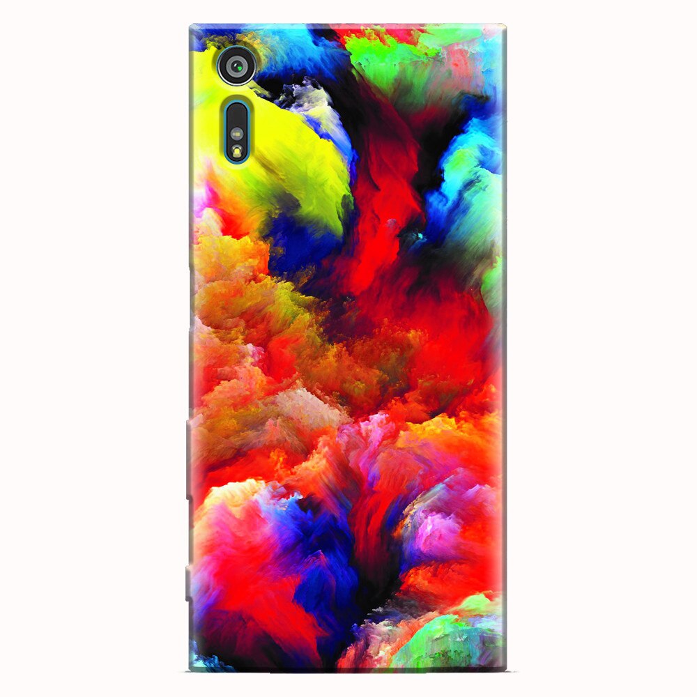 Husa silicon pentru Sony Xperia XR, Oil Painting Colorful Strokes