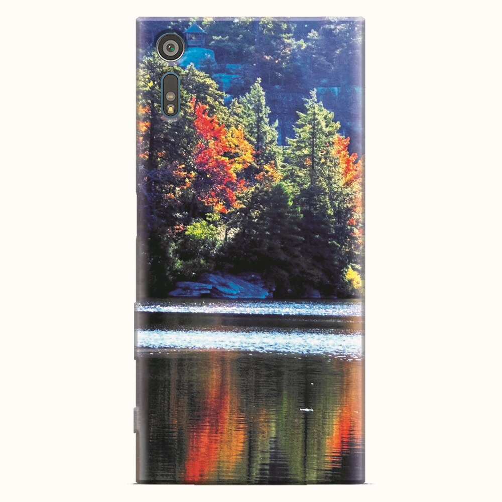 Husa silicon pentru Sony Xperia XR, Lake Minnewaska Autumn