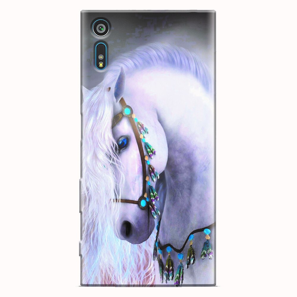 Husa silicon pentru Sony Xperia XR, White Horse