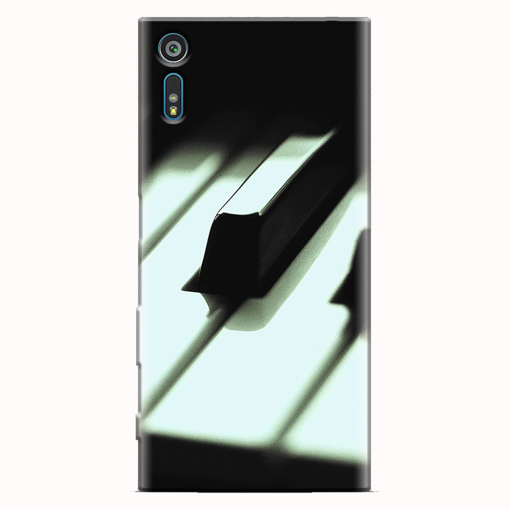 Husa silicon pentru Sony Xperia XR, Piano Key Close Up Macro