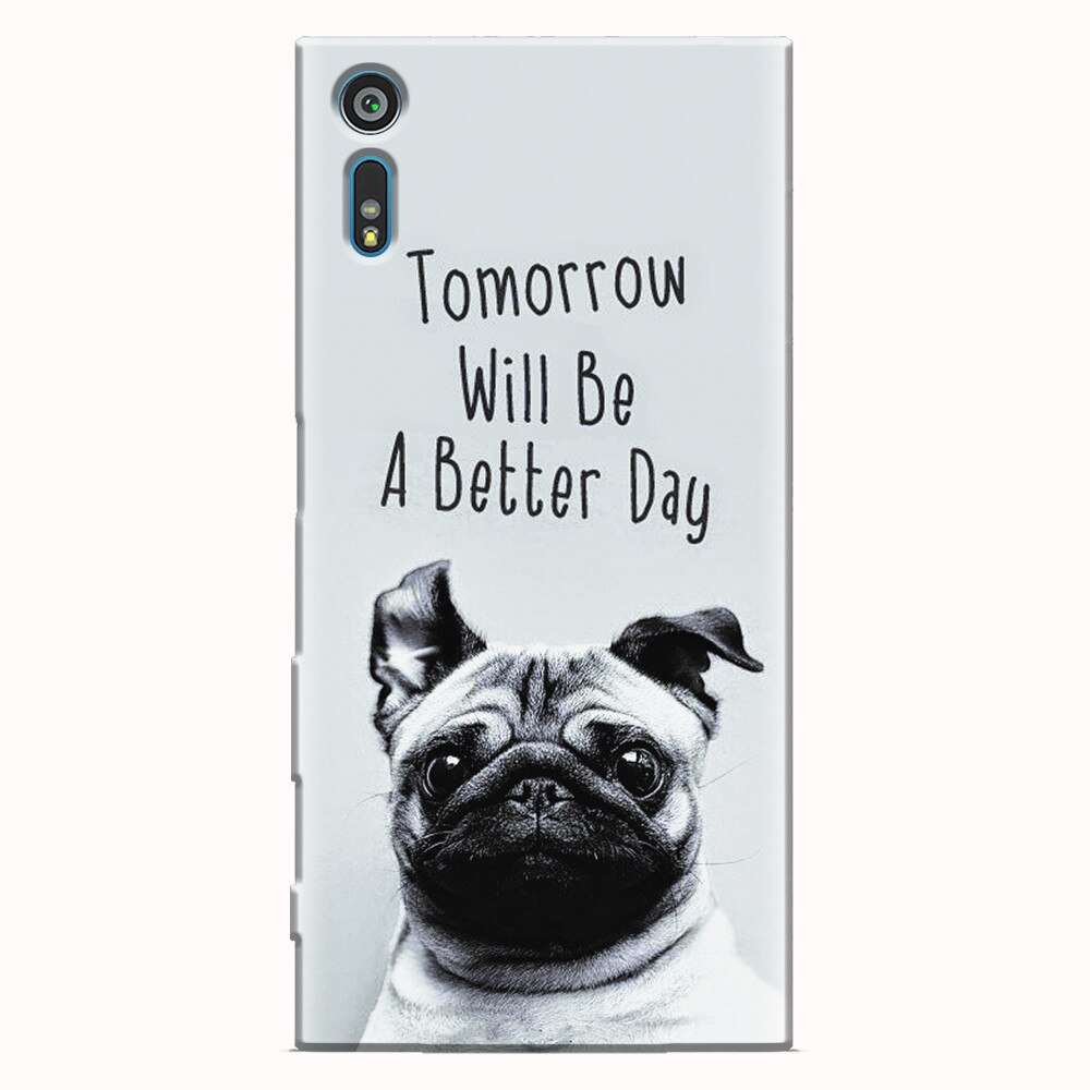 Husa silicon pentru Sony Xperia XR, Tomorrow Will Be A Better Day Pug