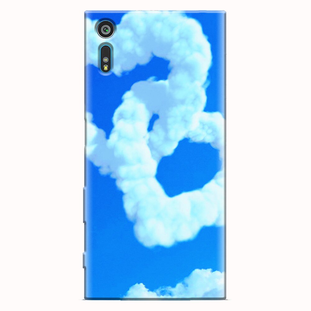 Husa silicon pentru Sony Xperia XR, Heart Shaped Clouds Blue Sky