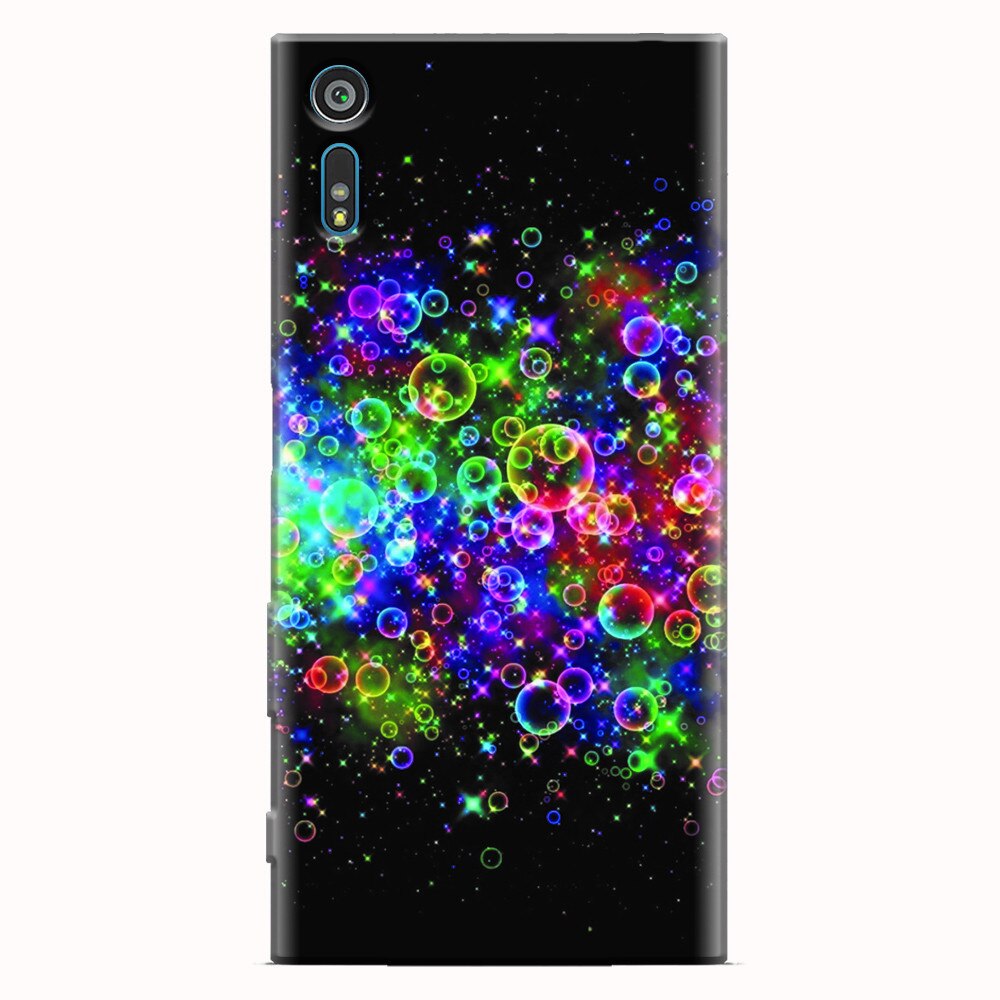 Husa silicon pentru Sony Xperia XR, Rainbow Colored Soap Bubbles