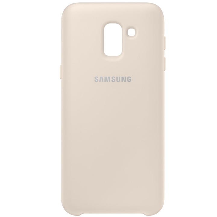 Husa de protectie Samsung Dual Layer pentru Galaxy J6 (2018), Gold