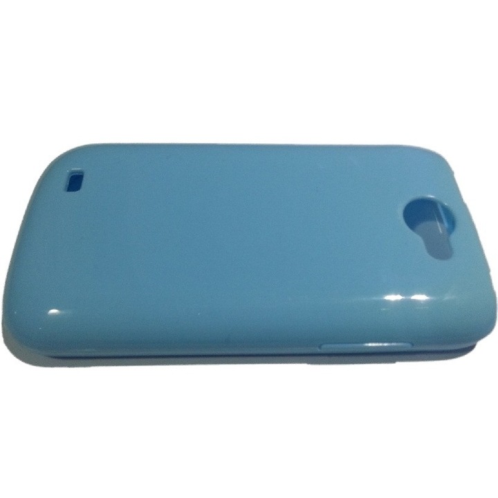 Кейс Съвместим с Samsung Galaxy W i8150 от Силиконов опростен модел Син цвят