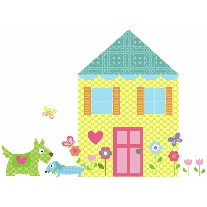 Sticker gigant BUILD a HOUSE | 83,3 cm x 121,9 cm