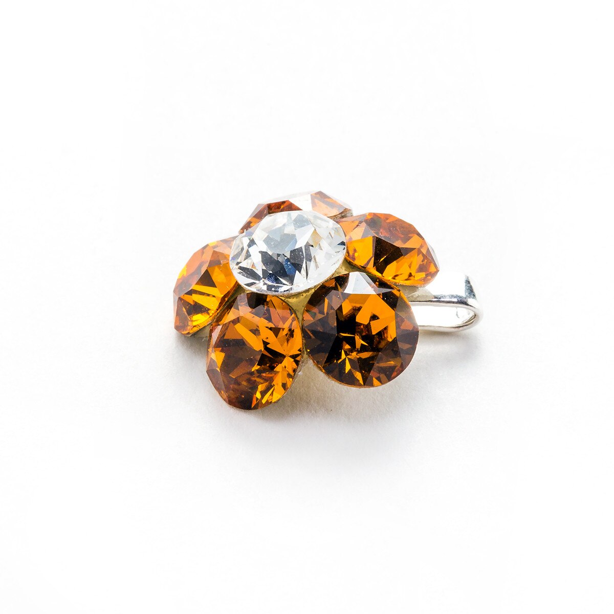 Pandantiv Argint DaviCrystals cu cristale Swarovski floare l topaz