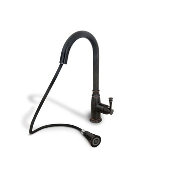 Baterie bucatarie Deco Old Black, finisaj Negru Mat, cu jet normal sau dus extractabil Baterie bucatarie Deco Old Black, finisaj Negru Mat, cu jet normal sau dus extractabil