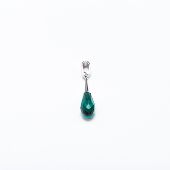 Pandantiv Argint DaviCrystals cu cristale cu briolet mic emerald