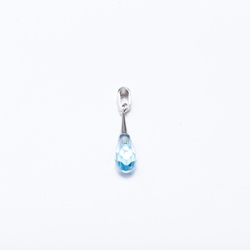 Pandantiv Argint DaviCrystals cu cristale cu briolet mic aquamarine