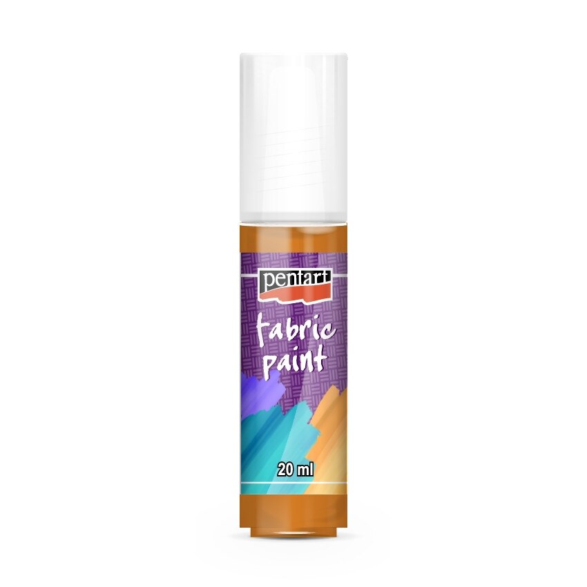 Vopsea pentru textile pe baza de apa Pentart - portocaliu, 20 ml