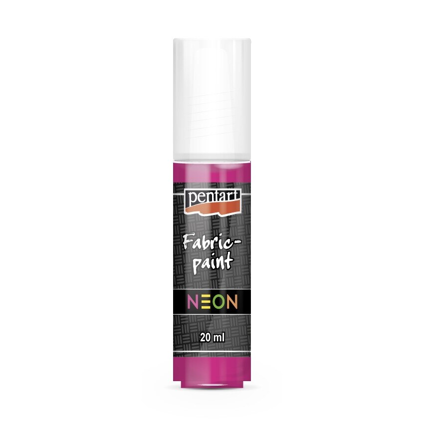 Vopsea pentru textile pe baza de apa Pentart - roz NEON, 20 ml