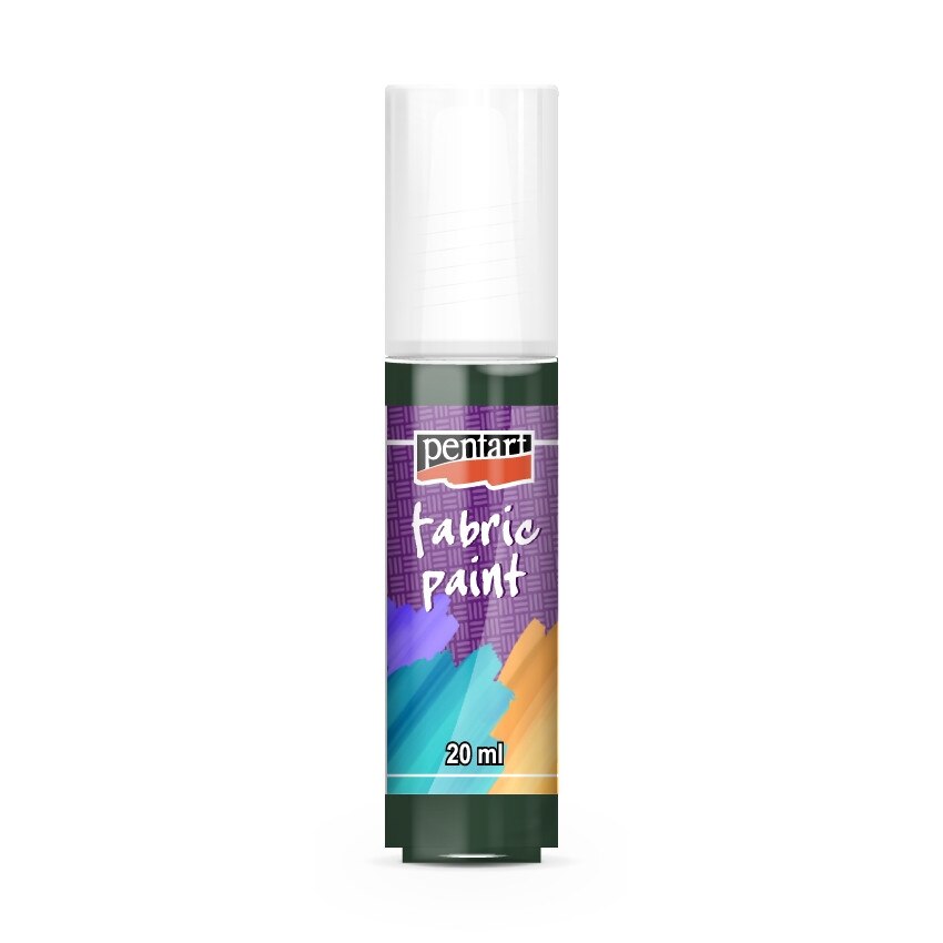 Vopsea pentru textile pe baza de apa Pentart - verde brad, 20 ml