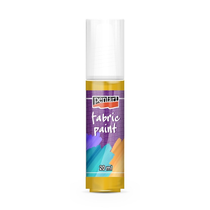 Vopsea pentru textile pe baza de apa Pentart - galben soare, 20 ml