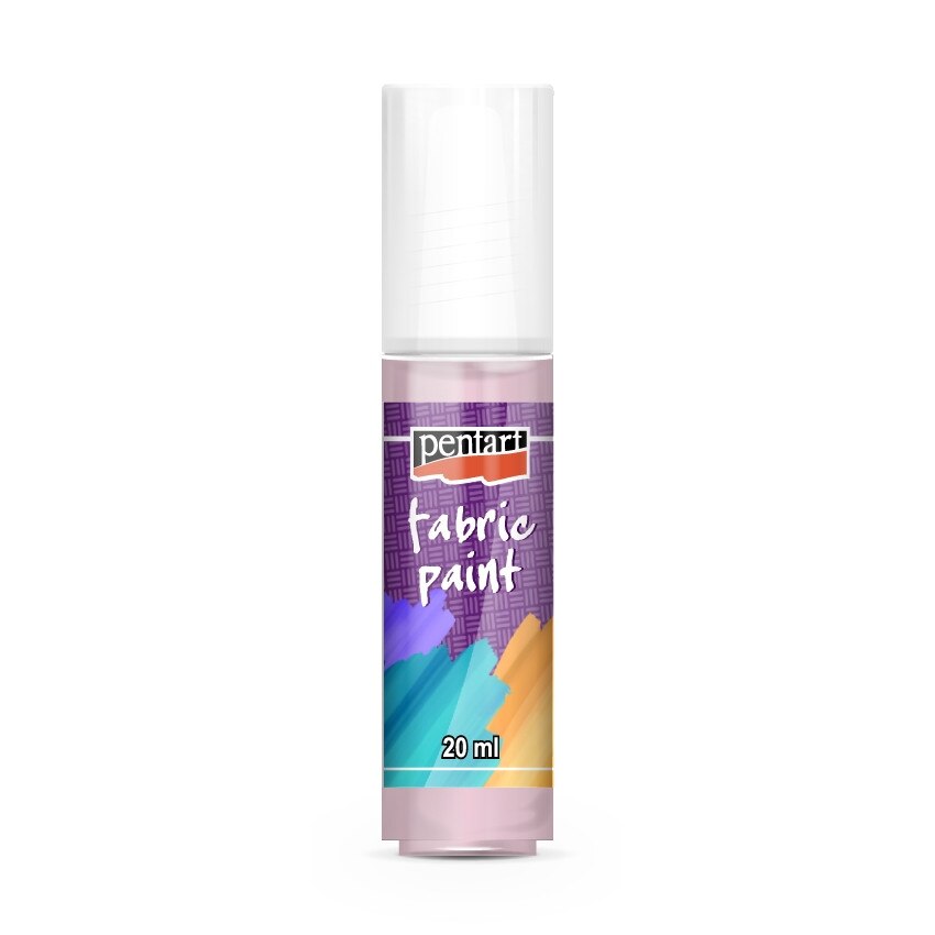 Vopsea pentru textile pe baza de apa Pentart - roz, 20 ml