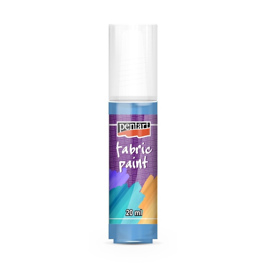 Vopsea pentru textile pe baza de apa Pentart - albastru deschis, 20 ml