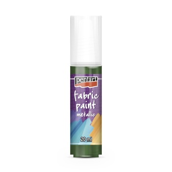 Vopsea metalizata pentru textile pe baza de apa Pentart - verde, 20 ml Vopsea metalizata pentru textile pe baza de apa Pentart - verde, 20 ml