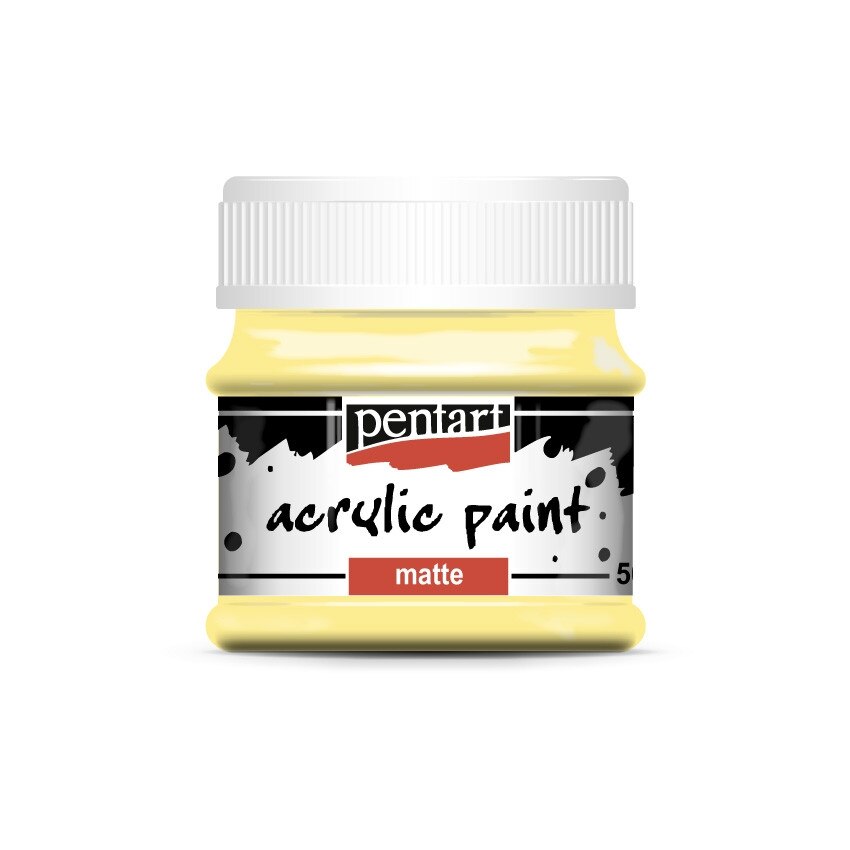 Vopsea acrilica mata pe baza de apa Pentart - vanilie, 50 ml