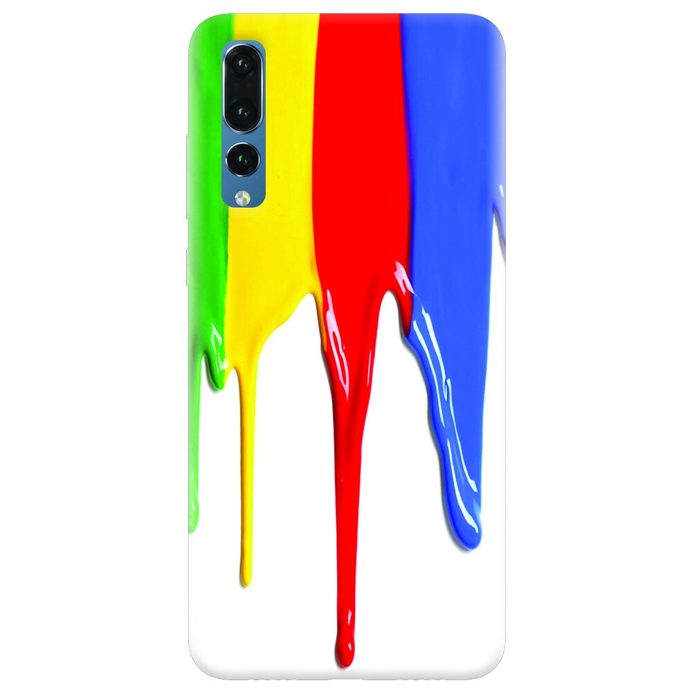 Husa silicon pentru Huawei P20 Pro, Dripping Colorful Paint