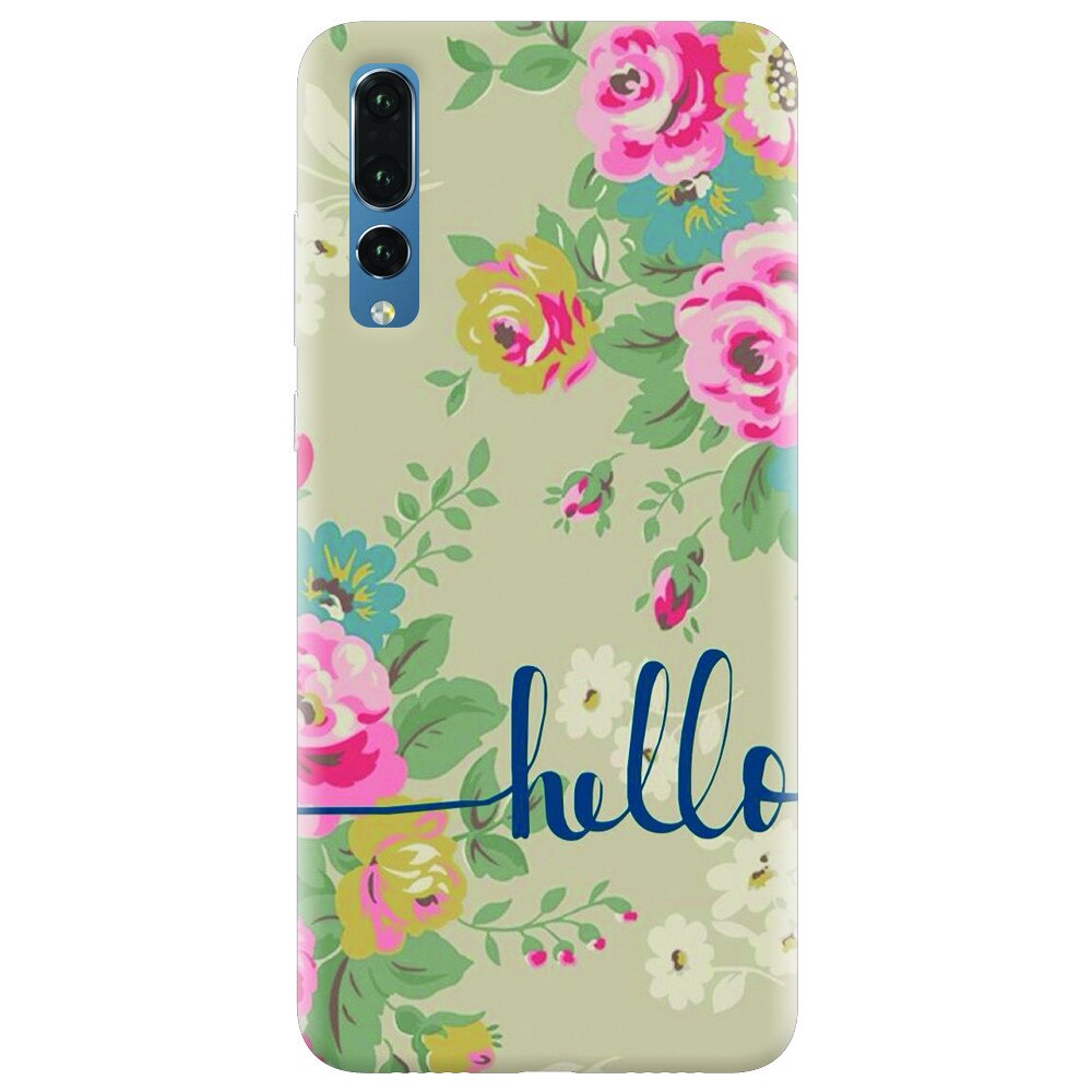 Husa silicon pentru Huawei P20 Pro, Cute Flower Phone