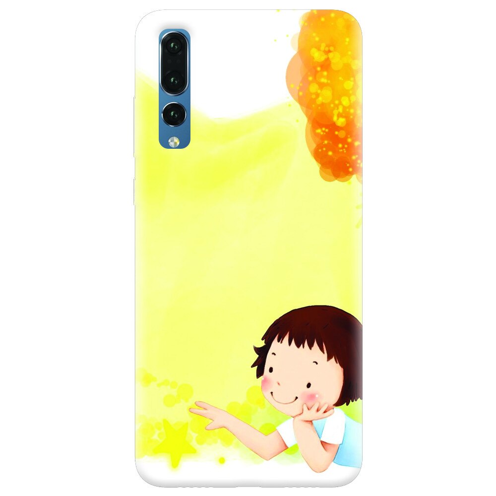 Husa silicon pentru Huawei P20 Pro, Child Autumn Paint Hd